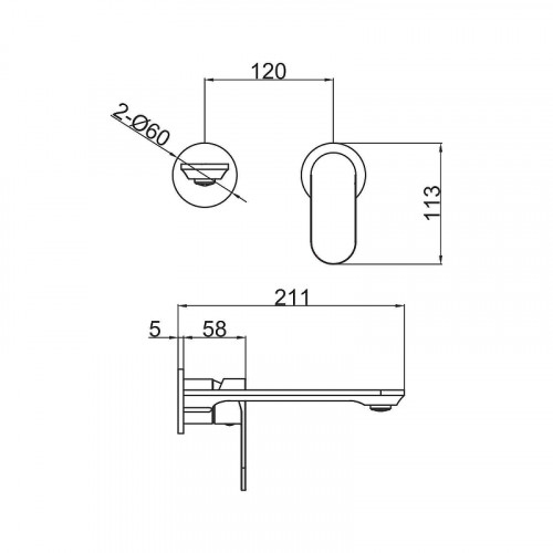 Смеситель для раковины Fashun A1185-35 цвет Золото