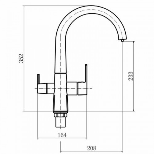 Смеситель для кухни Fashun A4353 цвет Хром