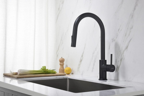 Смеситель для кухни Aquatek Европа AQ1384MB Черный матовый латунь