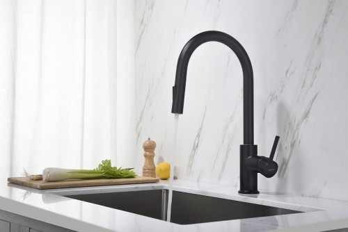 Смеситель для кухни Aquatek Европа AQ1384MB Черный матовый латунь