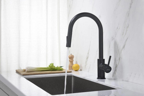 Смеситель для кухни Aquatek Европа AQ1384MB Черный матовый латунь