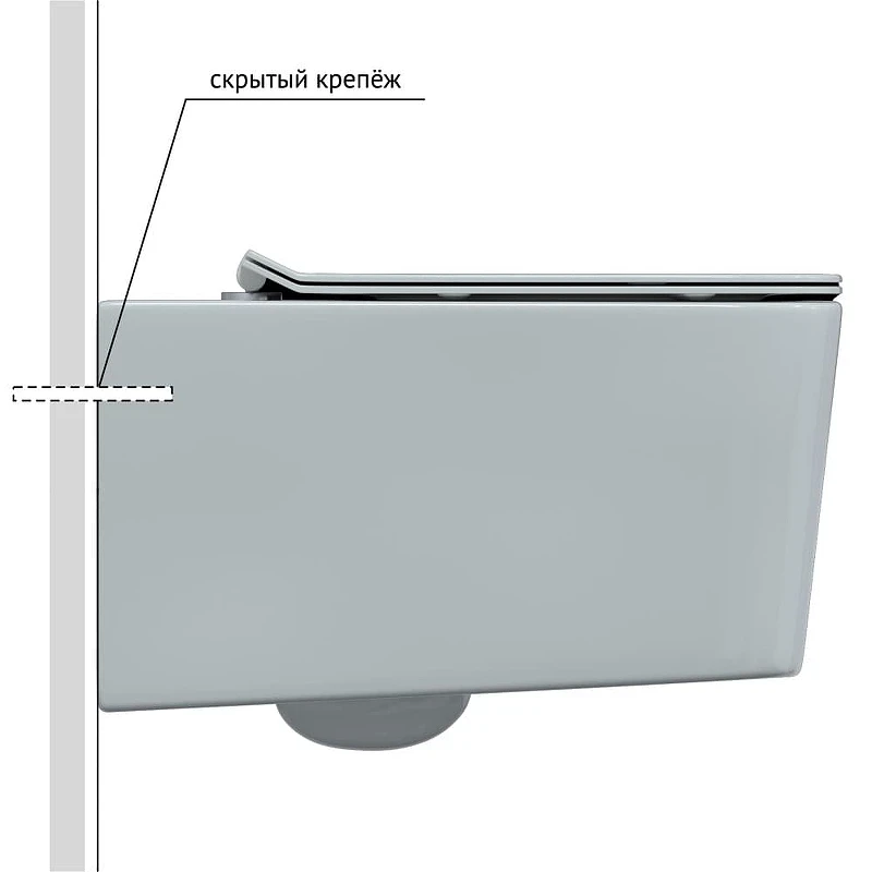 Унитаз Berges Floe Rimless 082121 подвесной с сиденьем Микролифт фарфор подвесной