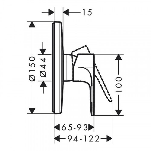 Смеситель для душа Hansgrohe Set HG Rebris S 72667000S Хром