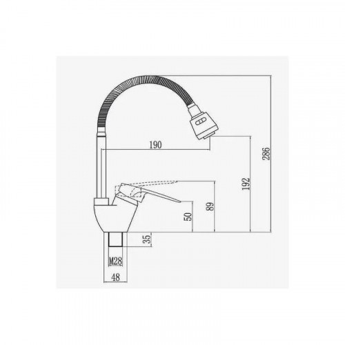 Смеситель для кухни D-Lin D150628-3T цвет  Хром  Белый
