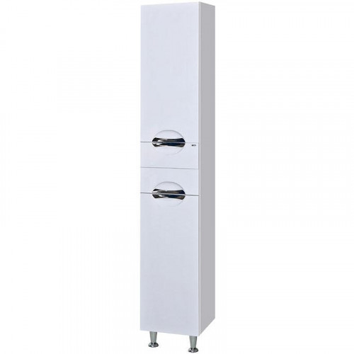 Шкаф пенал Misty Орхидея 35 L П-Жас05035-011БкЛ с бельевой корзиной Белый