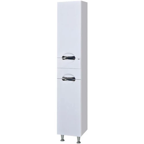Шкаф пенал Misty Орхидея 35 L П-Жас05035-011БкЛ с бельевой корзиной Белый