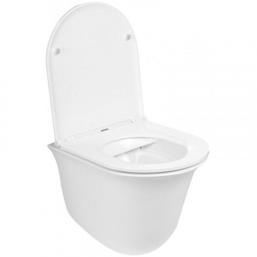 Комплект унитаза с инсталляцией WeltWasser AMBERG 497 ST + TELBACH 004 GL-WT + AMBERG RD-CR 10000006764 цвет Белый глянцевый с сиденьем Микролифт и клавишей смыва цвет Хром