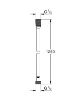Душевой шланг Grohe Silverflex LongLife 125 26335000 Хром