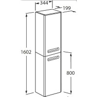 Шкаф пенал Roca The Gap 35 ZRU9302884 L подвесной Белый глянцевый