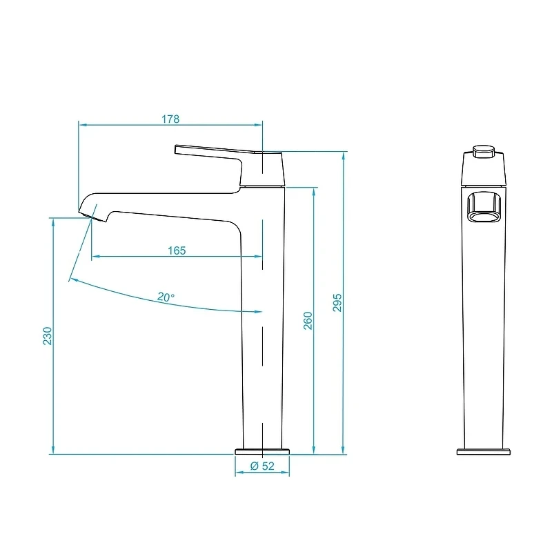 Смеситель для раковины RGW Shower Panels SP-311B 511405311-04 Черный матовый латунь