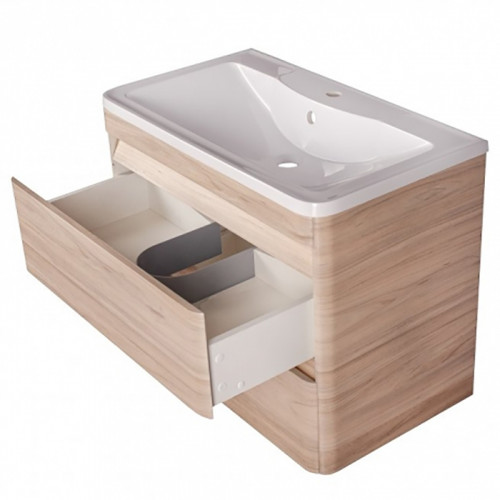 Тумба под раковину Style Line Атлантика Люкс Plus 60 СС-00002217 подвесная Ясень перламутр МДФ / ЛДСП