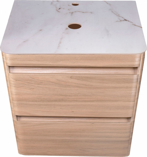 Тумба под раковину Style Line Атлантика Люкс Plus 60 СС-00002217 подвесная Ясень перламутр МДФ / ЛДСП