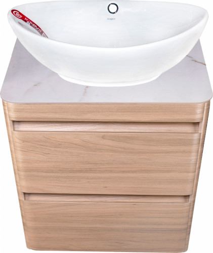 Тумба под раковину Style Line Атлантика Люкс Plus 60 СС-00002217 подвесная Ясень перламутр МДФ / ЛДСП