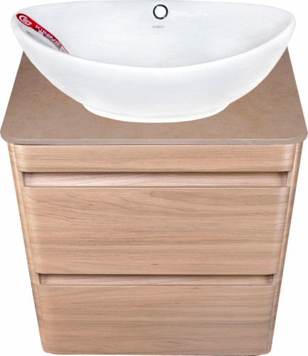 Тумба под раковину Style Line Атлантика Люкс Plus 60 СС-00002217 подвесная Ясень перламутр МДФ / ЛДСП