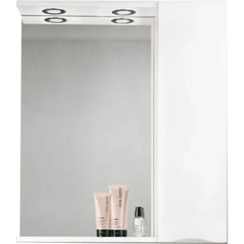Зеркало со шкафом BelBagno MARINO-SPC-900/750-1A-BL-P-R 90 с подсветкой Bianco Lucido МДФ / ЛДСП