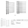 Водяной полотенцесушитель Energy Rose 800x600 EWTR0ROSE08060R903M Белый матовый нержавеющая сталь