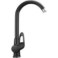 Смеситель для кухни Ulgran Classic U-006-344 Ультра-черный латунь