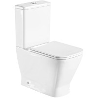 Унитаз компакт WeltWasser Rotbach 001 GL-WT 10000003791 Белый глянец с бачком и сиденьем Микролифт фаянс напольный