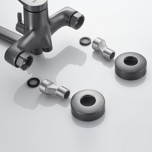 Смеситель для ванны Shevanik S6222T универсальный цвет Оружейная сталь