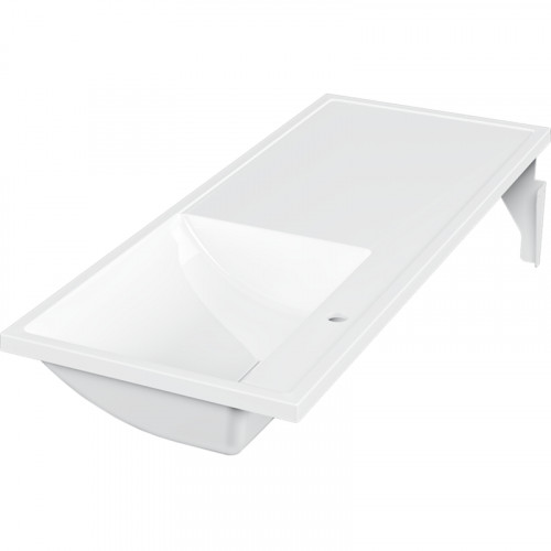 Раковина Paola Magenta 110 R с местом под стиральную машину Белая глянцевая