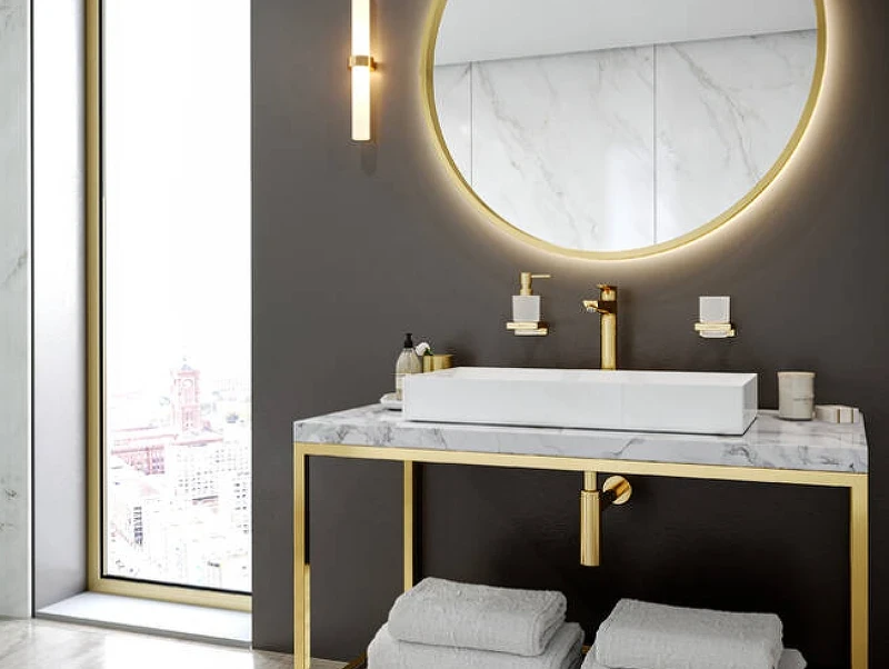 Смеситель для раковины Hansgrohe Talis E 71717990 Полированное золото латунь