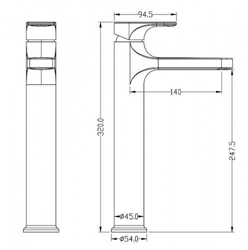 Смеситель для раковины Boheme Spectre 452-BR Бронза латунь