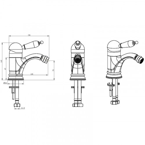 Смеситель для биде Boheme Tradizionale Chromo 266-BLC Хром латунь