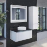 Зеркало Comforty Марсель 90 00-00013685 с подсветкой Белое матовое с бесконтактным выключателем МДФ / ЛДСП, стекло