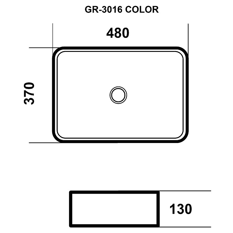 Раковина-чаша Grossman Color 48 GR-3016BRM Коричневая матовая фаянс накладная