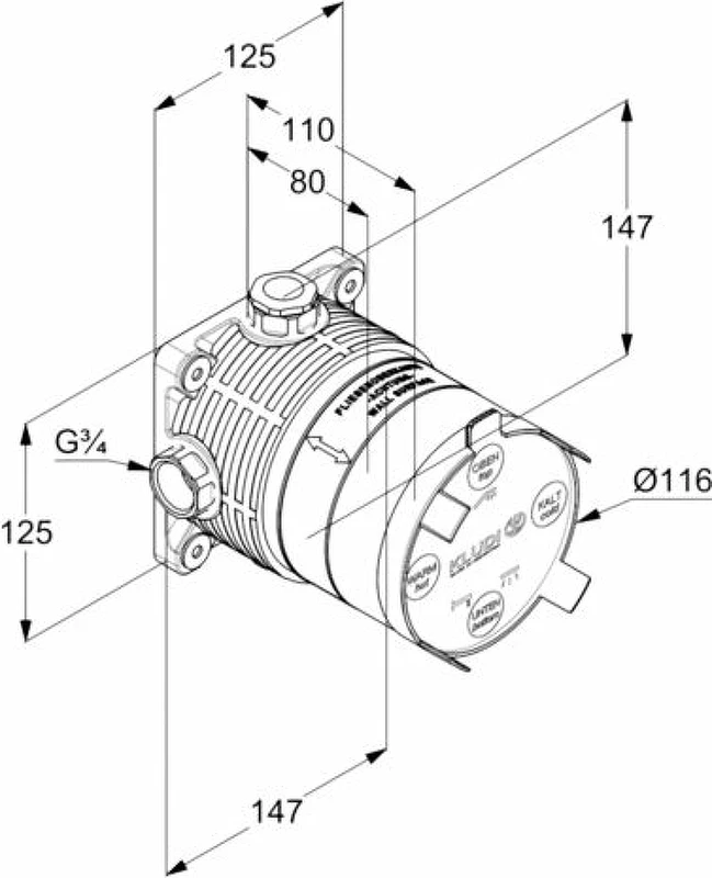 Душевая система Kludi Pure Style 406300575 Хром латунь встраиваемый