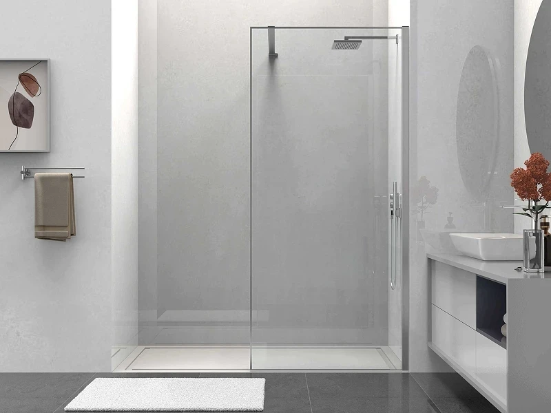Душевая перегородка Vincea Walk-In 100 VSW-1HS100CL профиль Хром стекло прозрачное