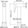 Гигиенический душ со смесителем WasserKRAFT Alme A15156 Хром латунь на стену