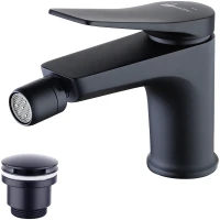 Смеситель для биде Lemark Bronx LM3708BL Черный латунь