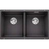 Кухонная мойка Blanco Subline 350/350-U 523575 Темная скала искусственный камень (литьевой мрамор) встраиваемый