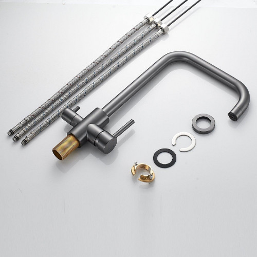 Смеситель для кухни Raffine F118T цвет Оружейная сталь