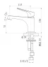 Смеситель для раковины Wonzon & Woghand Balance WW-051121-CR/L цвет Хром