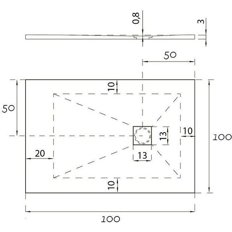 Душевой поддон из искусственного камня Aquanet Pleasure 100x100 258889 Черный