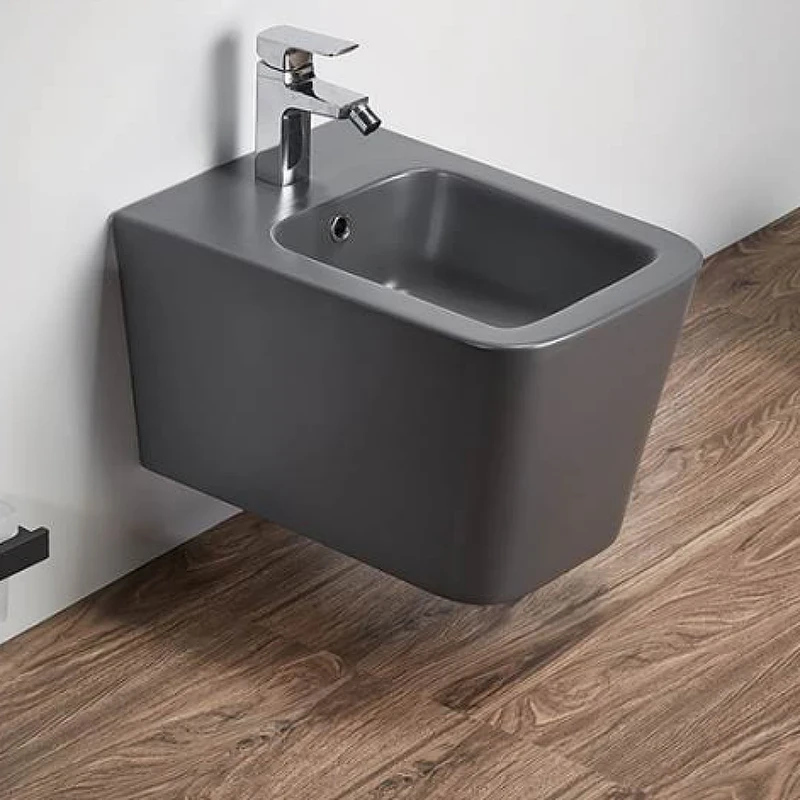 Биде CeramaLux 5370MDH подвесное Серое матовое