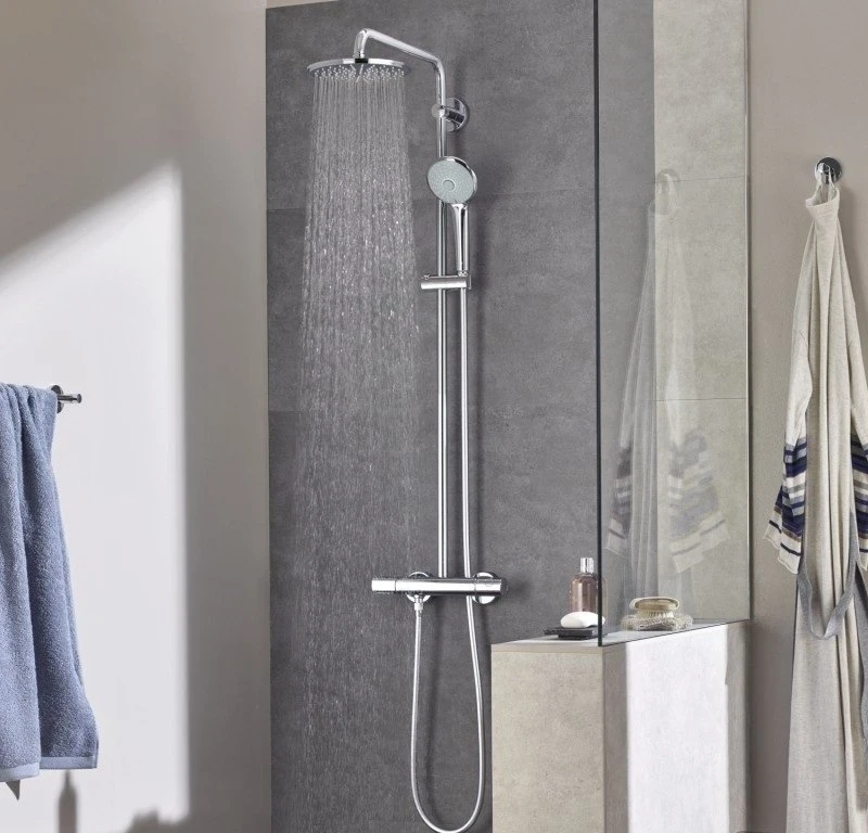 Душевая система Grohe Euphoria System 26363000 с термостатом Хром латунь на стену