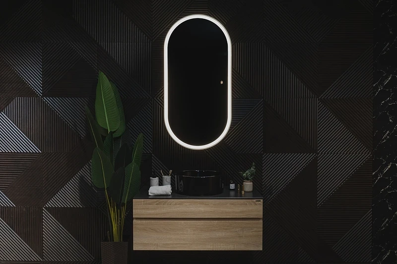 Зеркало Silver Mirrors Виола-ТХ 60 LED-00002695 с подсветкой Белое с сенсорным выключателем и диммером стекло