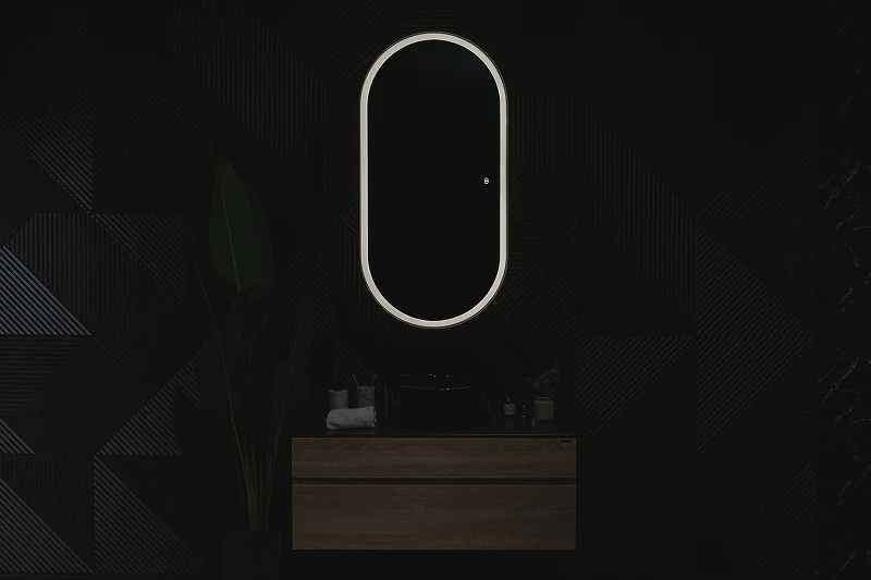 Зеркало Silver Mirrors Виола-ТХ 60 LED-00002695 с подсветкой Белое с сенсорным выключателем и диммером стекло