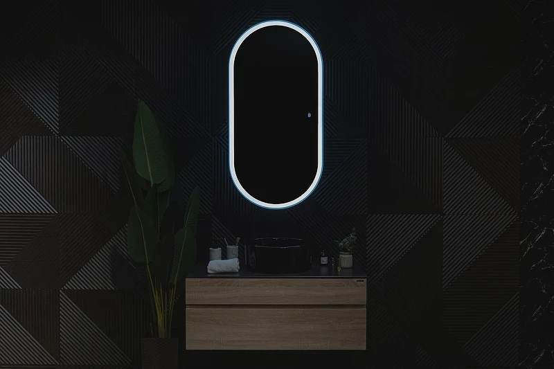 Зеркало Silver Mirrors Виола-ТХ 60 LED-00002695 с подсветкой Белое с сенсорным выключателем и диммером стекло