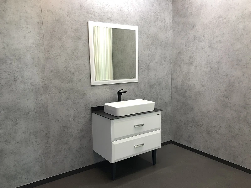 Зеркало Comforty Империя 80 00004143507 Белое МДФ / ЛДСП, стекло
