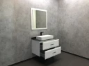 Зеркало Comforty Империя 80 00004143507 Белое МДФ / ЛДСП, стекло