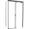 Душевой уголок Ceruttispa Marbella 120B 120x80 R 7910 профиль Черный стекло прозрачное