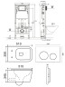 Унитаз с инсталляцией Agger ATI11150+APB155 цвет Белый с сиденьем Микролифт и клавишей смыва цвет Оружейная сталь