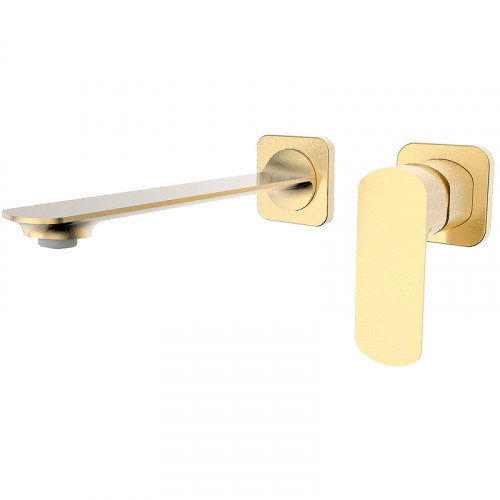 Смеситель для раковины AQUAme Monza AQM6315BG Шлифованное золото латунь встраиваемый