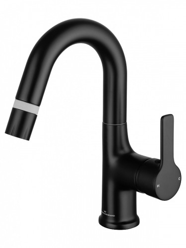 Смеситель для раковины Wonzon & Woghand WW-FE01L212-MB цвет Черный матовый