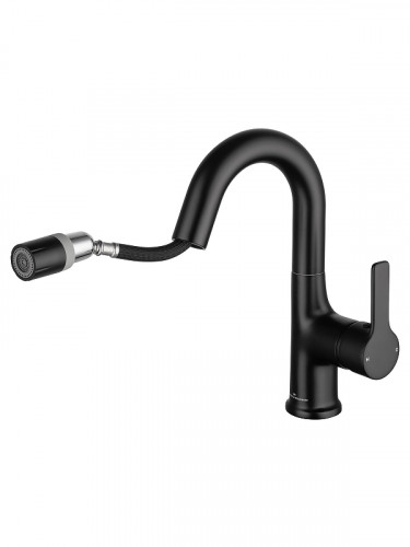 Смеситель для раковины Wonzon & Woghand WW-FE01L212-MB цвет Черный матовый