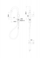 Смеситель для раковины Wonzon &amp; Woghand WW-FE01L212-MB цвет Черный матовый